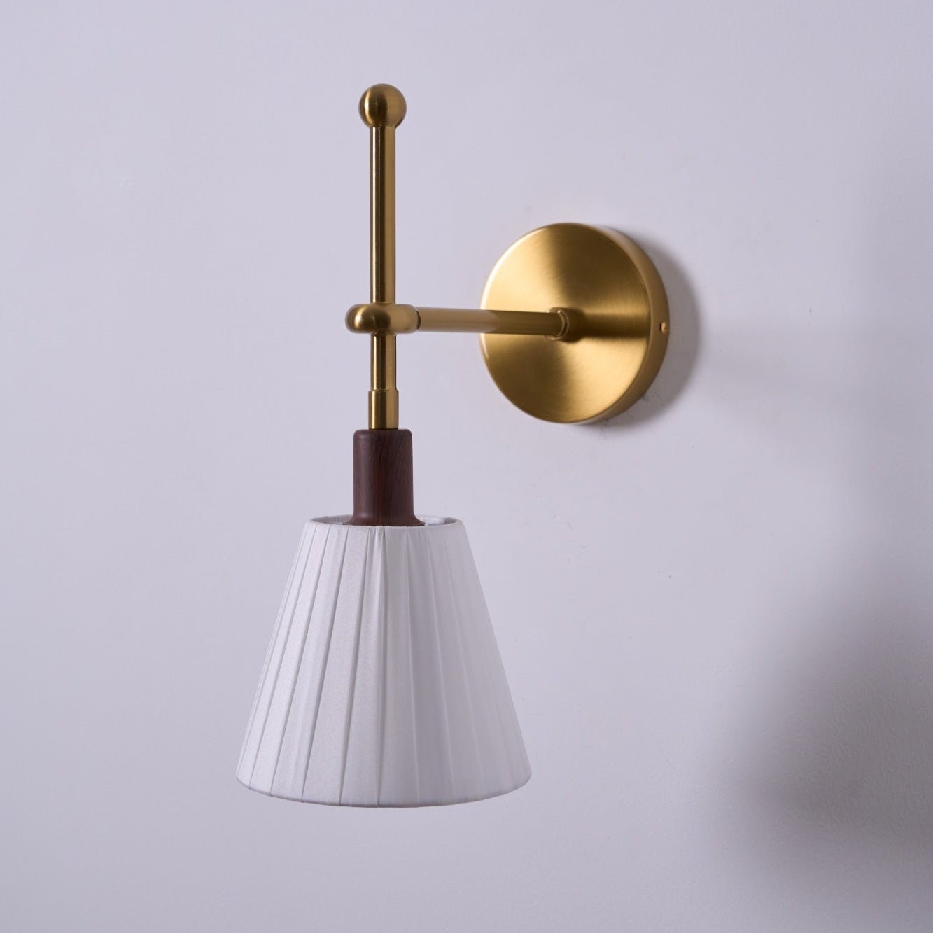 Gairm Wall Lamp Pleated Fabric Brass