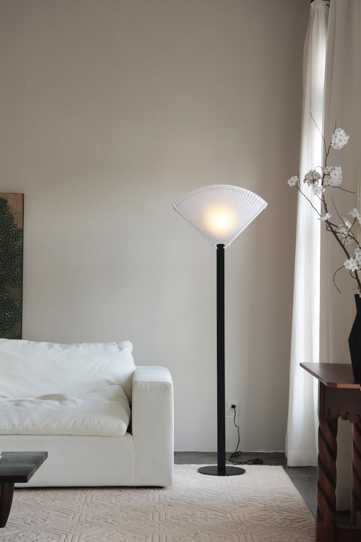 Pleated Fan Floor Lamp