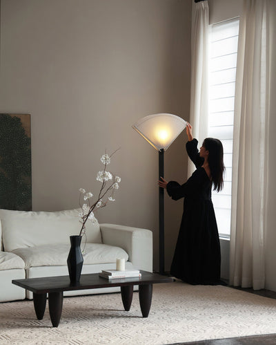 Pleated Fan Floor Lamp