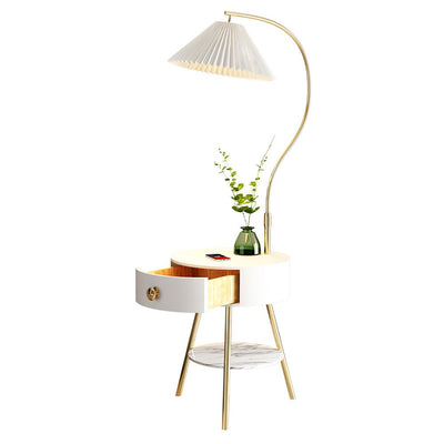 Yase Wood Marble Floor Light