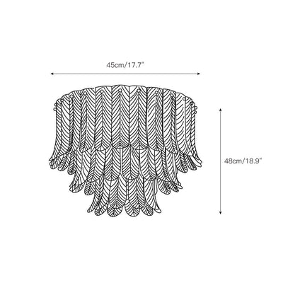 Lindenwick Glass Flush Mount Ceiling Light