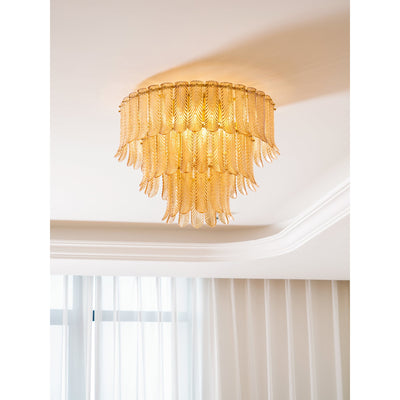 Lindenwick Glass Flush Mount Ceiling Light