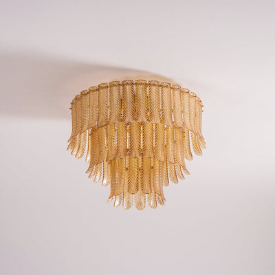 Lindenwick Glass Flush Mount Ceiling Light