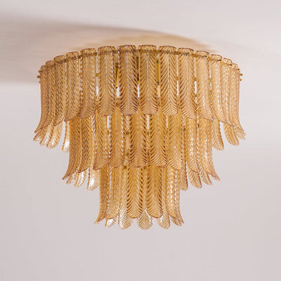 Lindenwick Glass Flush Mount Ceiling Light