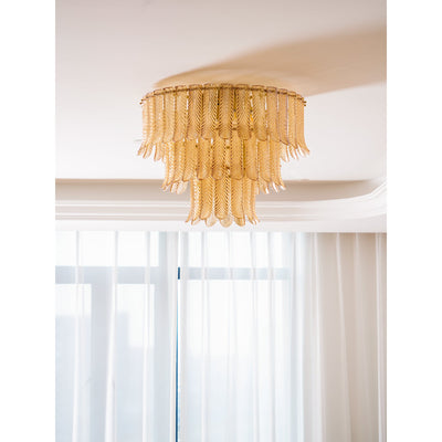 Lindenwick Glass Flush Mount Ceiling Light