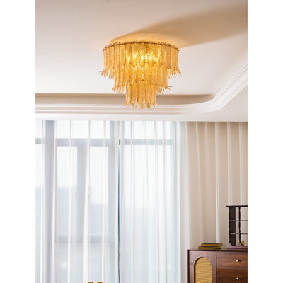 Lindenwick Glass Flush Mount Ceiling Light