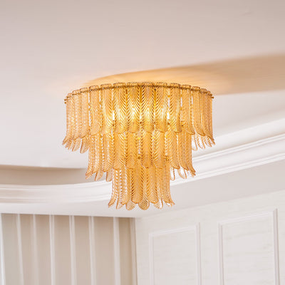 Lindenwick Glass Flush Mount Ceiling Light