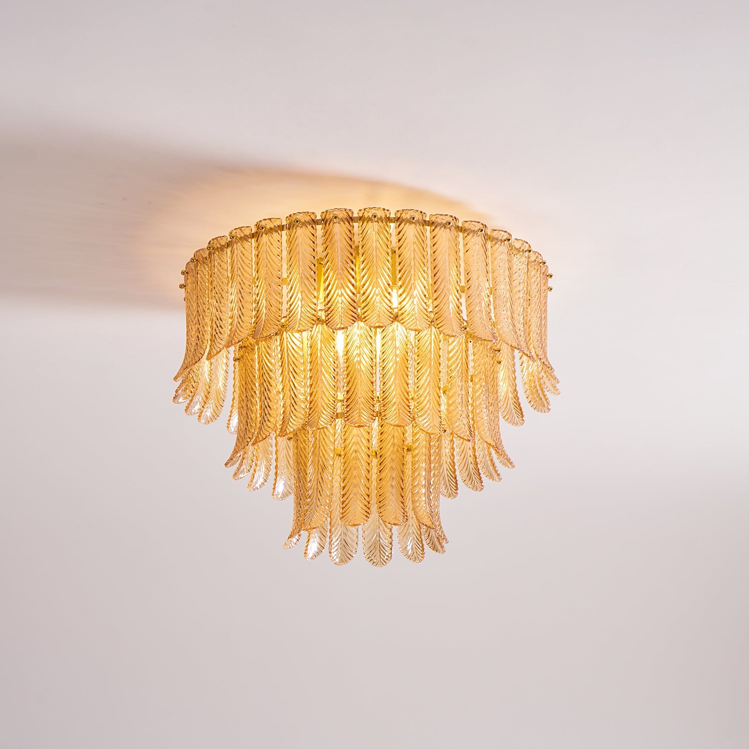 Lindenwick Glass Flush Mount Ceiling Light