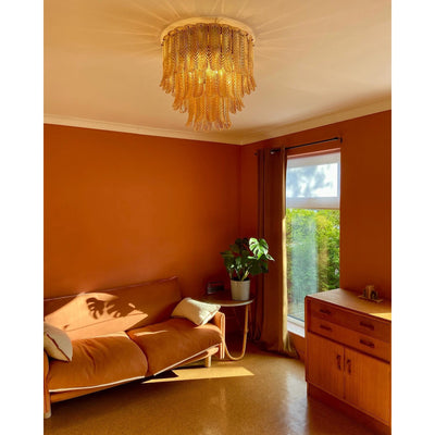 Lindenwick Glass Flush Mount Ceiling Light