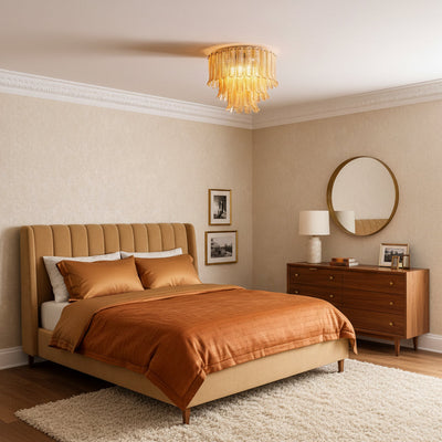 Lindenwick Glass Flush Mount Ceiling Light