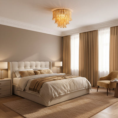 Lindenwick Glass Flush Mount Ceiling Light