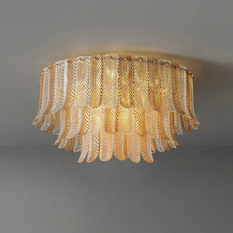 Lindenwick Glass Flush Mount Ceiling Light
