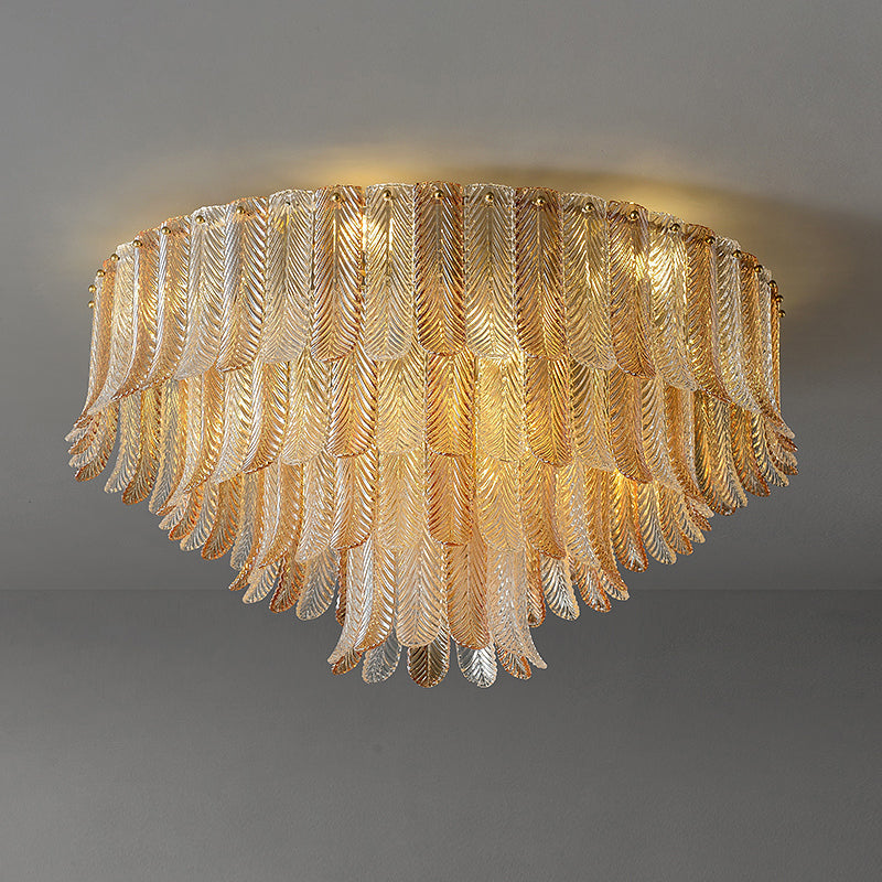 Lindenwick Glass Flush Mount Ceiling Light