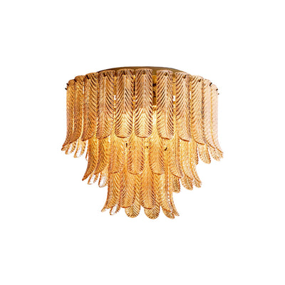 Lindenwick Glass Flush Mount Ceiling Light