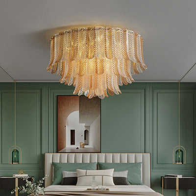 Lindenwick Glass Flush Mount Ceiling Light