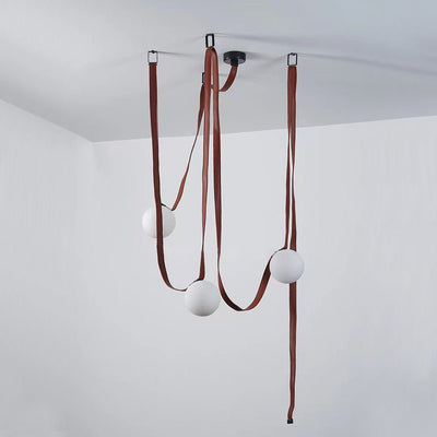 Velinenne Pendant Lamp Leather Belt Glass