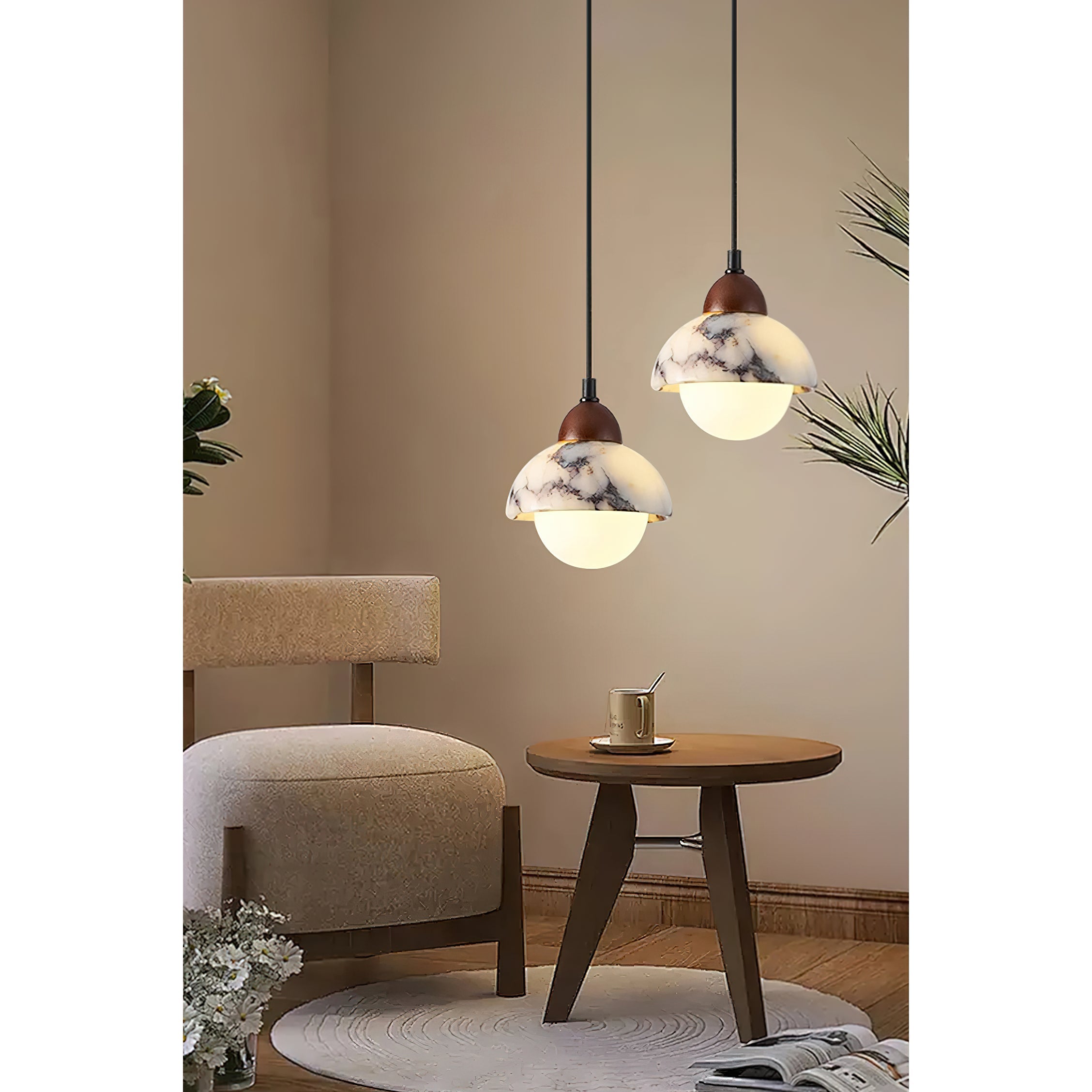 Valecrest Marble Pendant Light