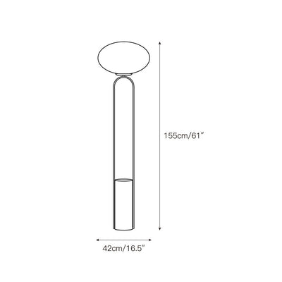 Haloroy Marble Floor Lamp