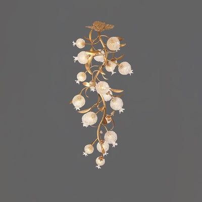 Bexlyn Elegance Pomegranate Brass Glass Ceiling Lamp