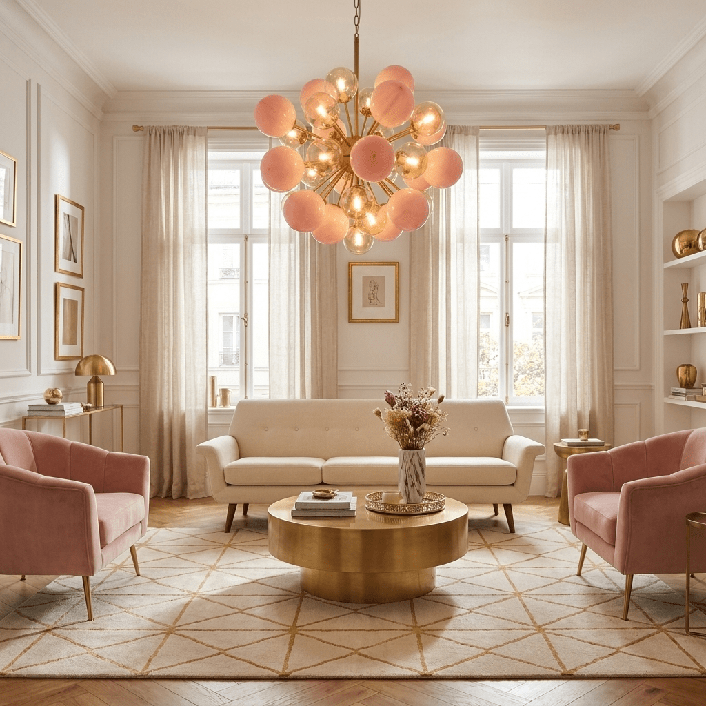 Eiruiel Glass Globe Sputnik Chandelier