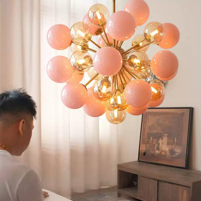 Eiruiel Glass Globe Sputnik Chandelier
