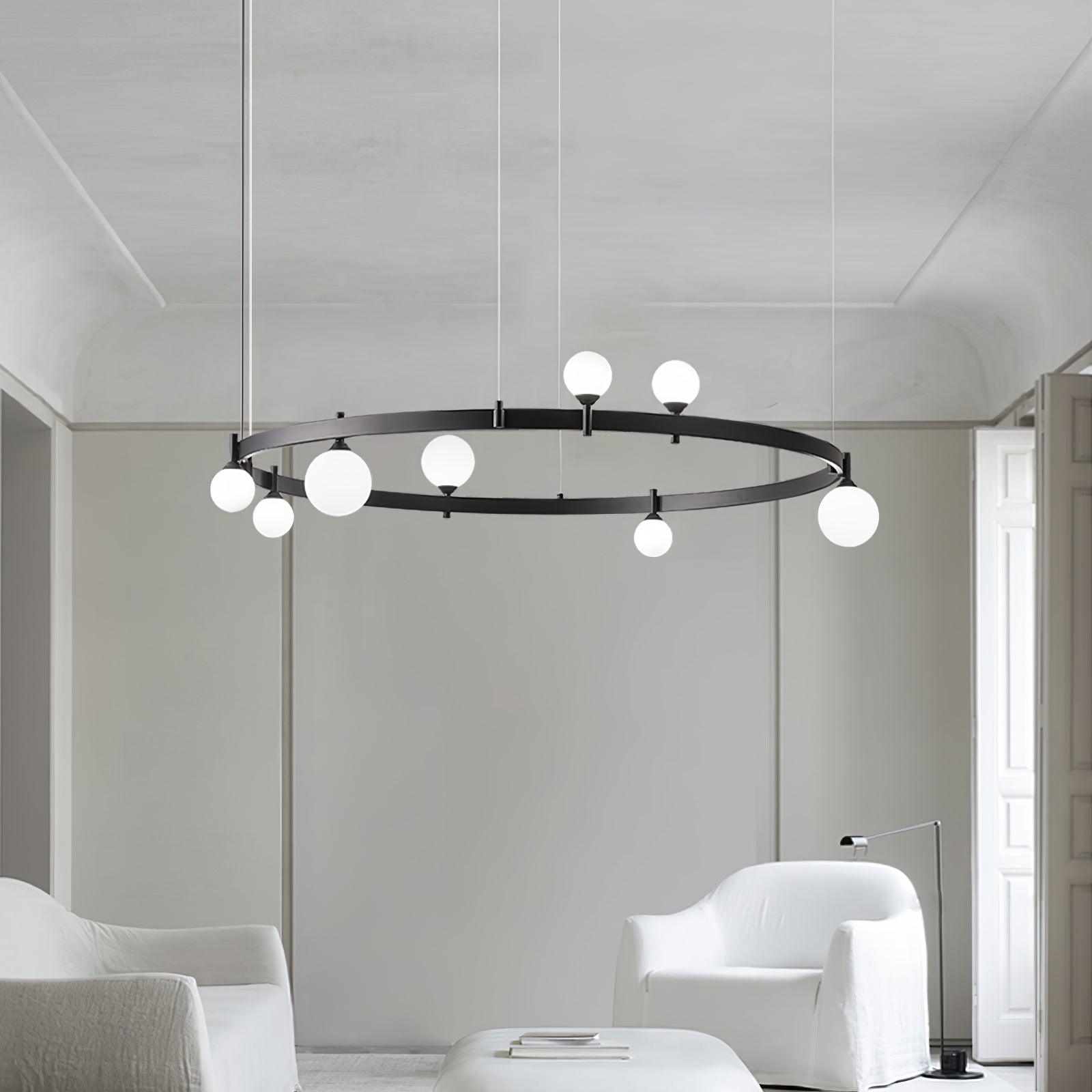 Orel Pendant Lamp Round Black Ring