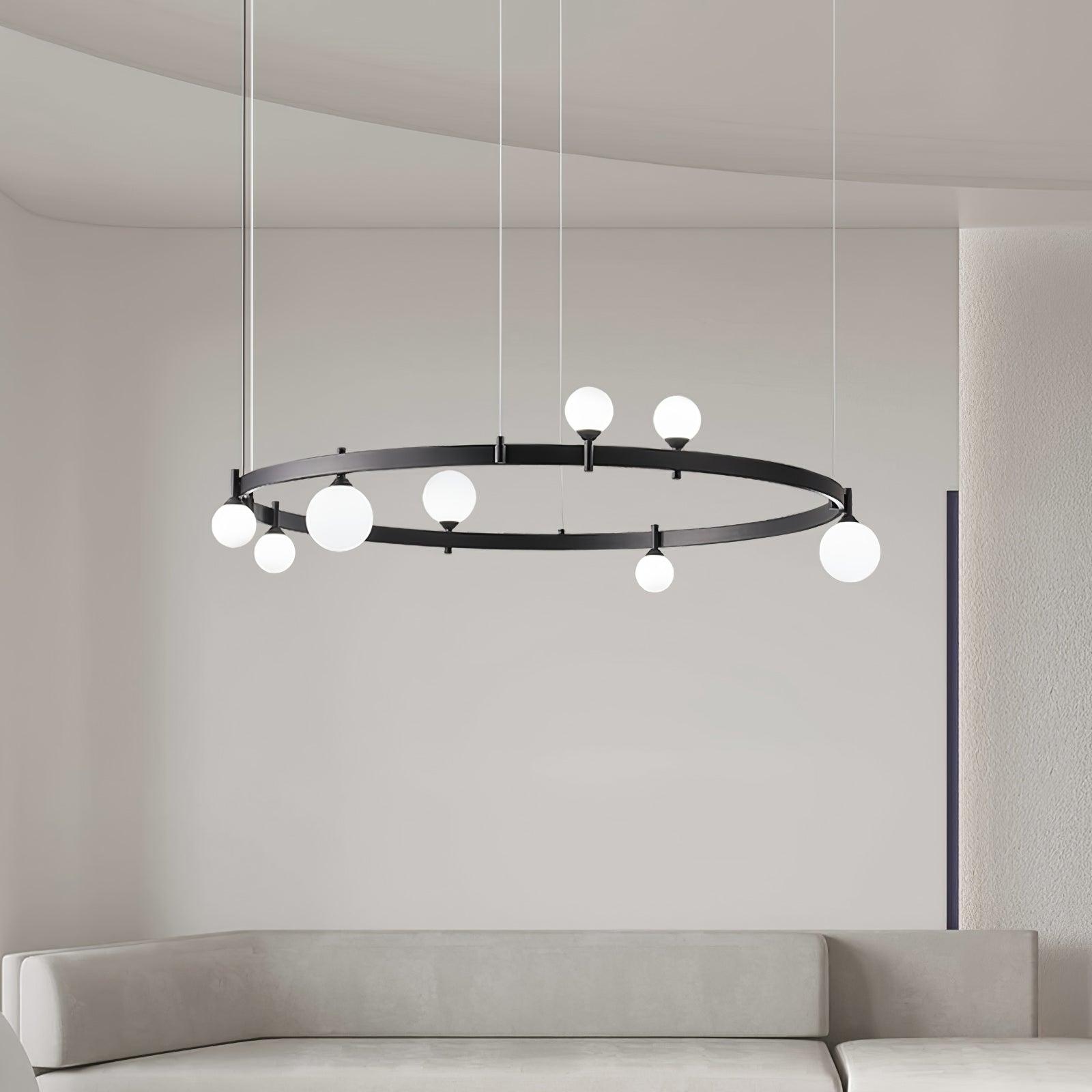 Orel Pendant Lamp Round Black Ring