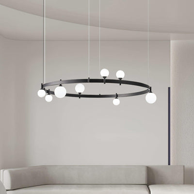 Orel Pendant Lamp Round Black Ring