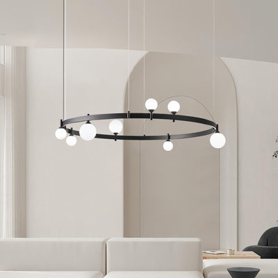 Orel Pendant Lamp Round Black Ring