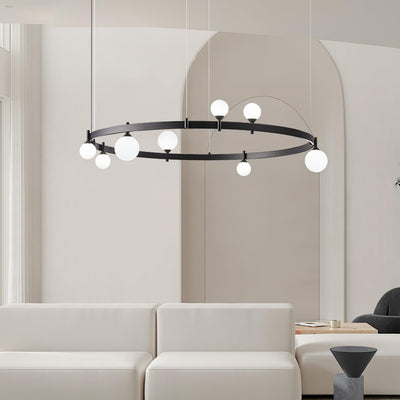 Orel Pendant Lamp Round Black Ring
