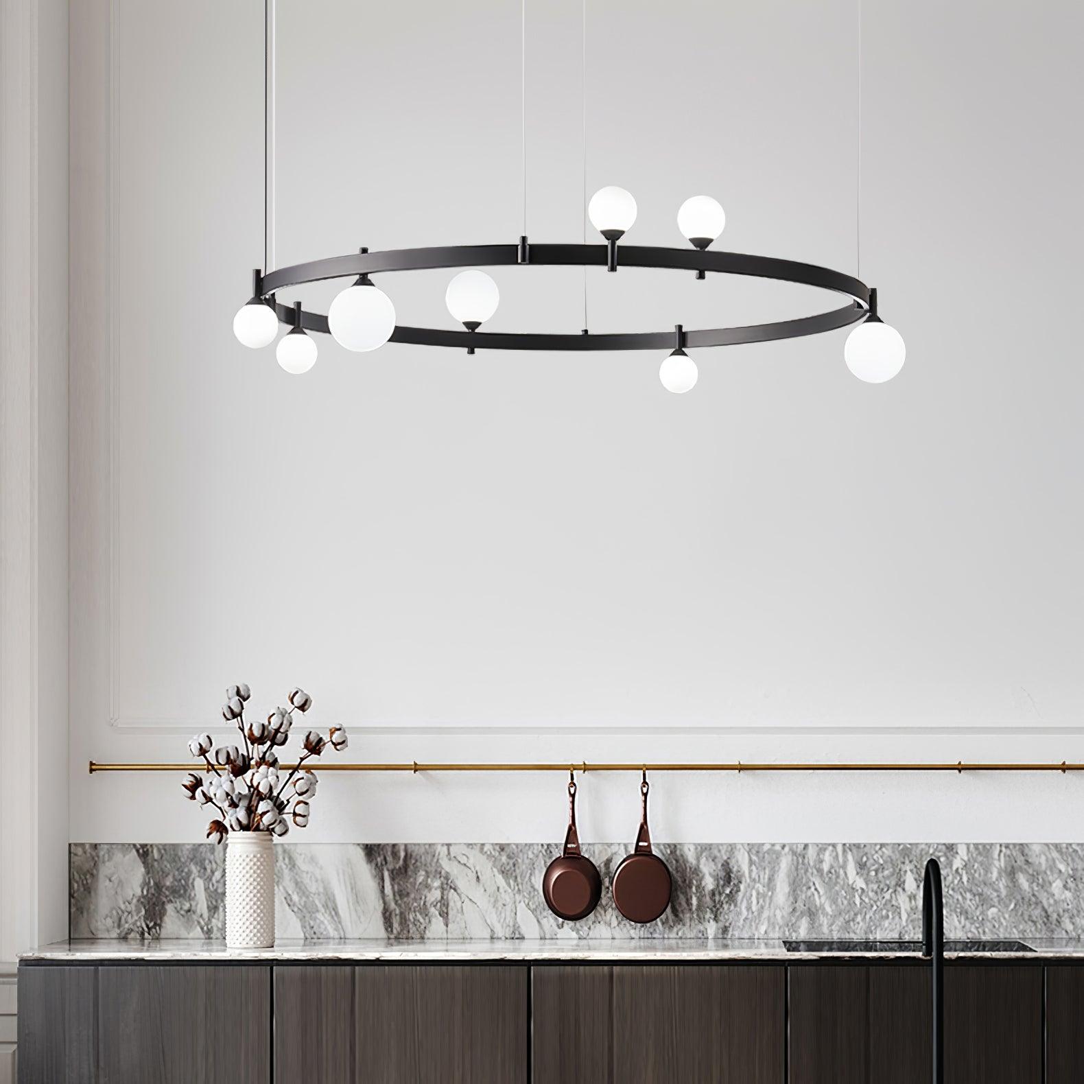 Orel Pendant Lamp Round Black Ring