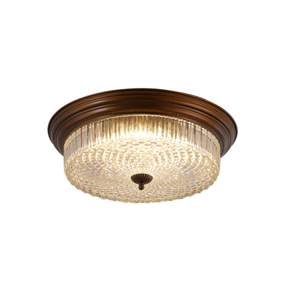 Aurebrook Crystal Round Flush Mount Ceiling Light