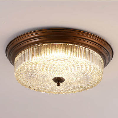 Aurebrook Crystal Round Flush Mount Ceiling Light