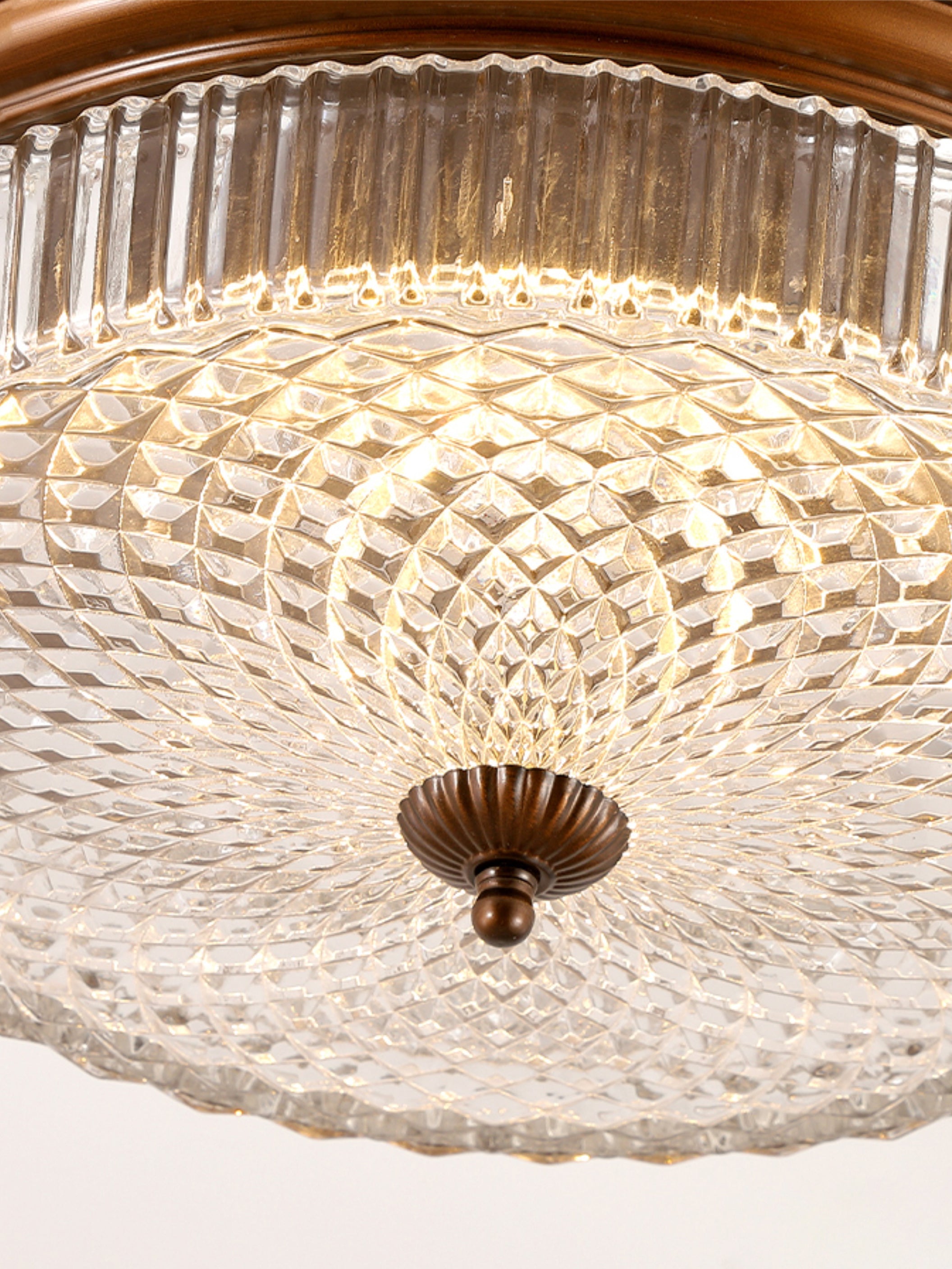 Aurebrook Crystal Round Flush Mount Ceiling Light