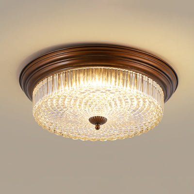 Aurebrook Crystal Round Flush Mount Ceiling Light