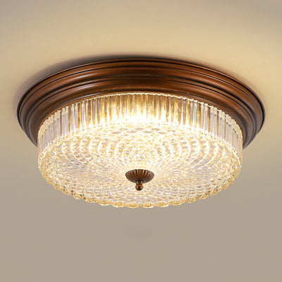 Aurebrook Crystal Round Flush Mount Ceiling Light