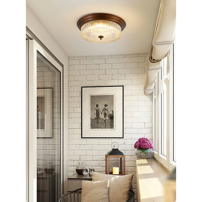 Aurebrook Crystal Round Flush Mount Ceiling Light