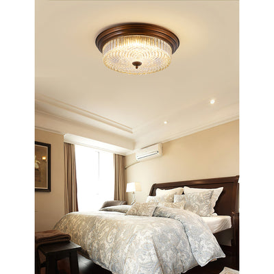 Aurebrook Crystal Round Flush Mount Ceiling Light