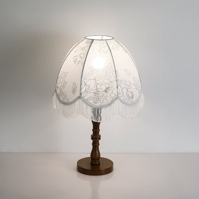Orlyn Wood Fabric Elegant Table Lamp