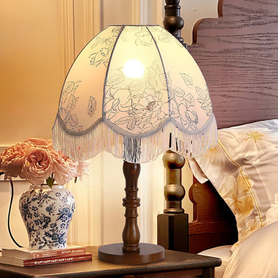 Orlyn Wood Fabric Elegant Table Lamp