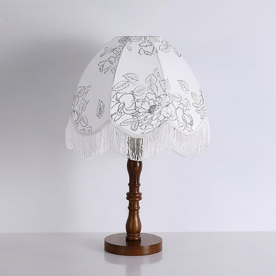Orlyn Wood Fabric Elegant Table Lamp