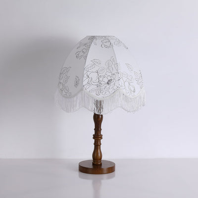 Orlyn Wood Fabric Elegant Table Lamp