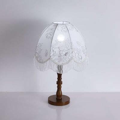 Orlyn Wood Fabric Elegant Table Lamp