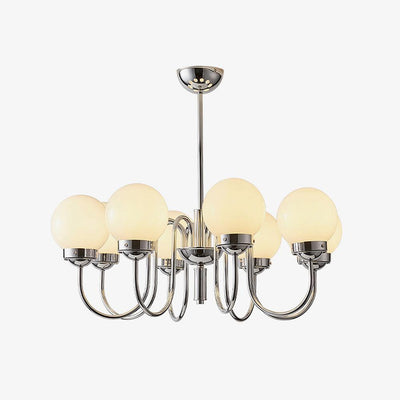 Dostor Chandelier Globe Chrome Curved Arm