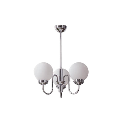 Dostor Chandelier Globe Chrome Curved Arm