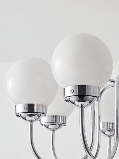 Dostor Chandelier Globe Chrome Curved Arm