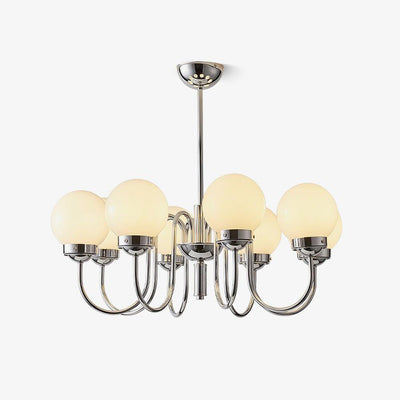 Dostor Chandelier Globe Chrome Curved Arm