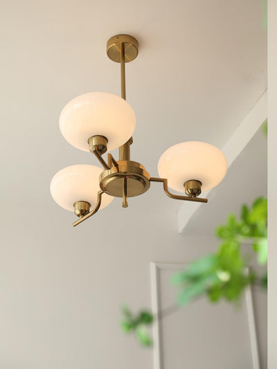 Amino Pendant Lamp Glass Globe Brass Frame