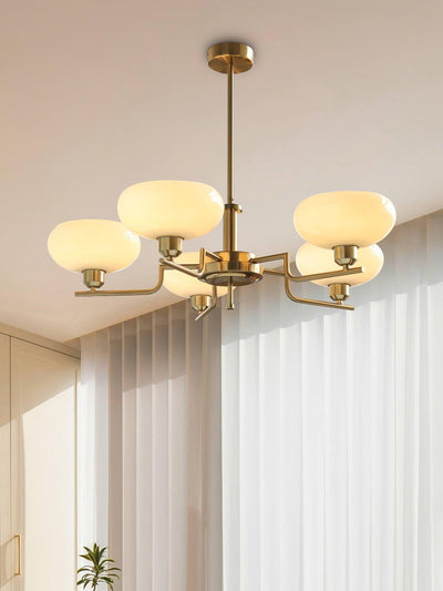 Amino Pendant Lamp Glass Globe Brass Frame