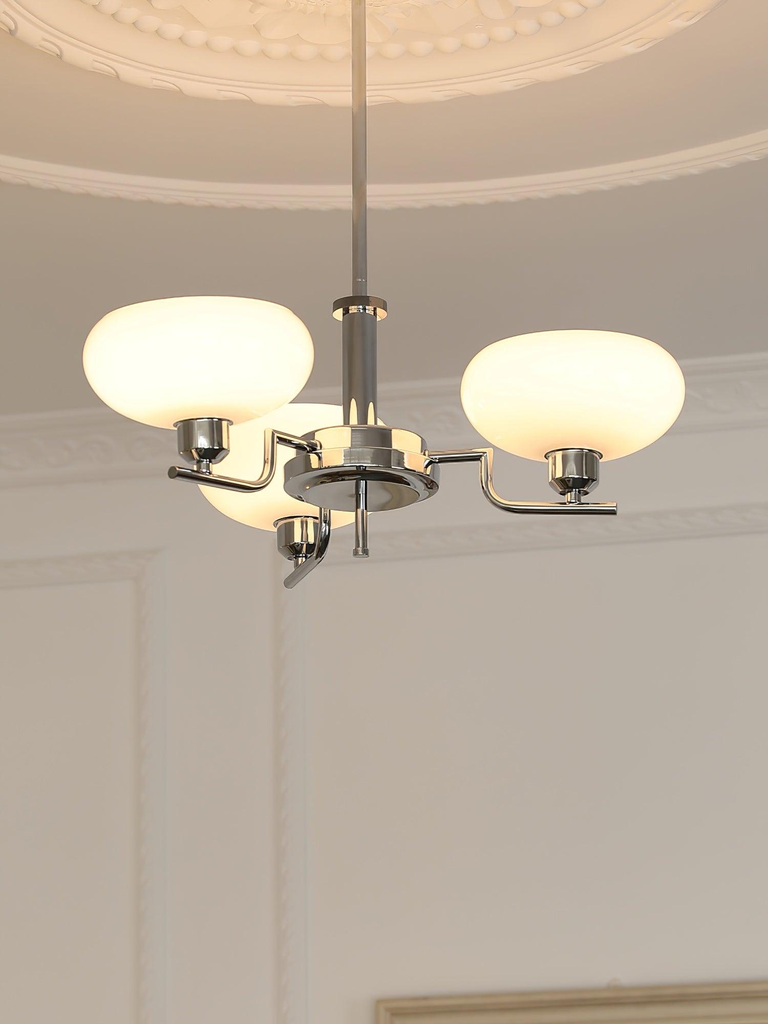Amino Pendant Lamp Glass Globe Brass Frame
